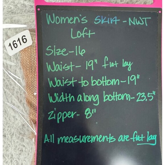 Ann Taylor Loft Womens Woven Mini Skirt Size 16 Brown & Teal NWT Textured Fabric - Picture 12 of 13